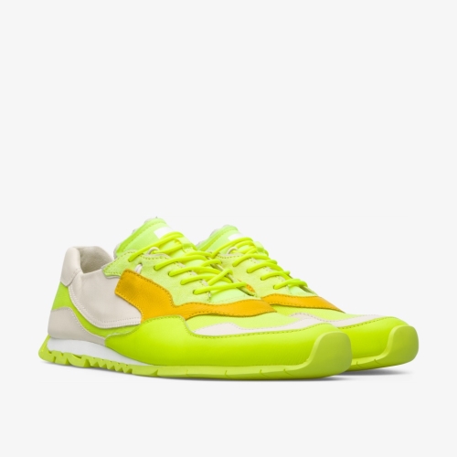 Discount Camper Nothing Mens Sneakers US-65525 Neon Yellow / Yellow / Cream